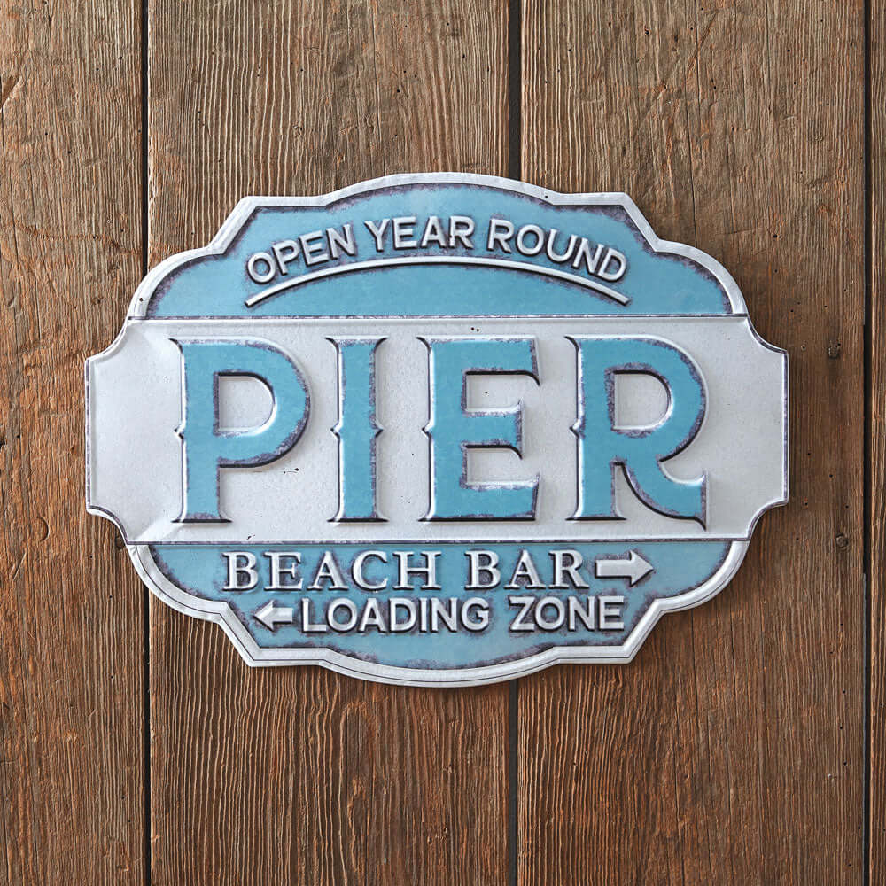 Beach Pier Metal Wall Sign - SoMag2