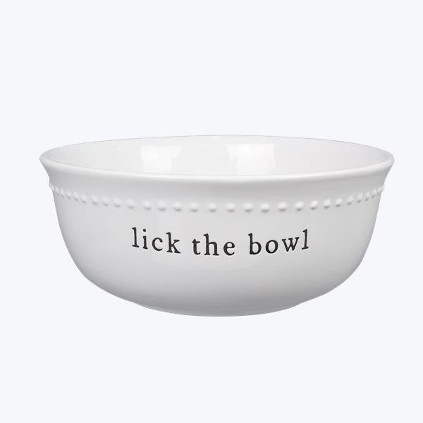 White Ceramic Lick The Bowl Mixing Bowl***Available late July*** - The Southern Magnolia Too