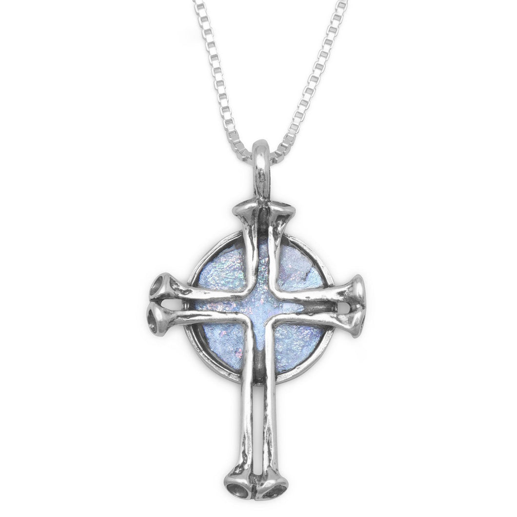 Round Glass with Cross Necklace - SoMag2