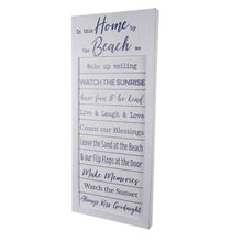 Load image into Gallery viewer, White Wood Shutter Beach Rules Sign