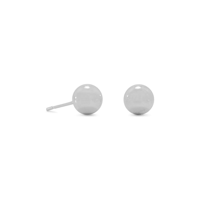 Silver Ball Stud Earrings - SoMag2