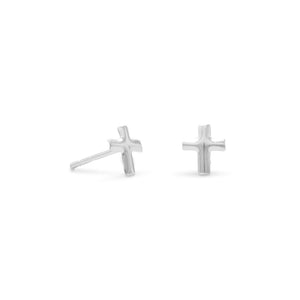 Small Polished Cross Post Earrings - SoMag2