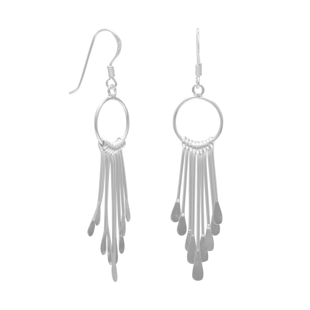 Open Circle Bar Earrings on French Wire - SoMag2