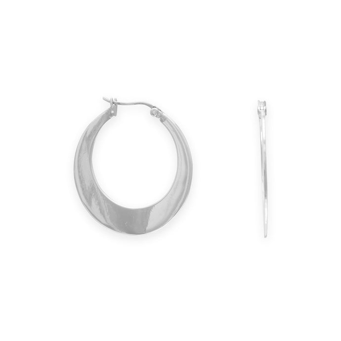 Polished Flat Hoop Earrings - SoMag2