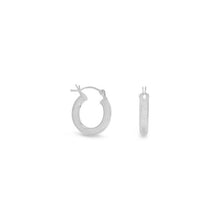 Load image into Gallery viewer, Silver Round Tube Hoop Earrings with Click Closure - SoMag2