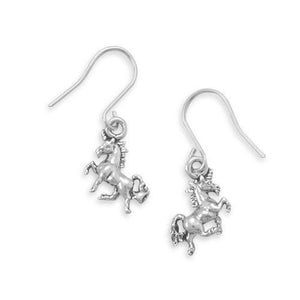 Pretty Prancing Unicorn French Wire Earrings - SoMag2