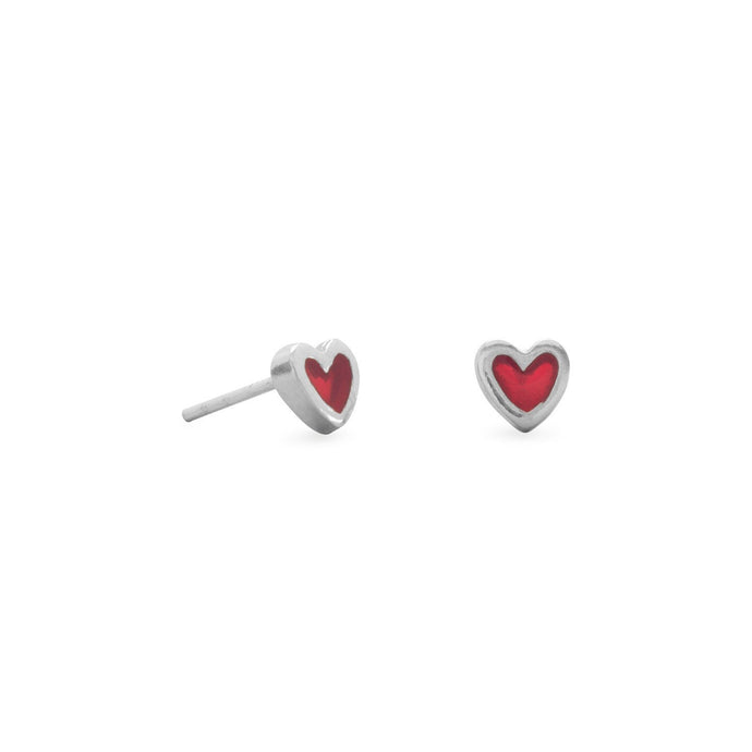 Red Heart Stud Earrings - SoMag2