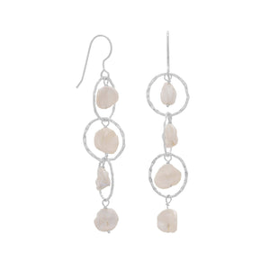 Open Circle Keshi Drop French Wire Earrings - SoMag2