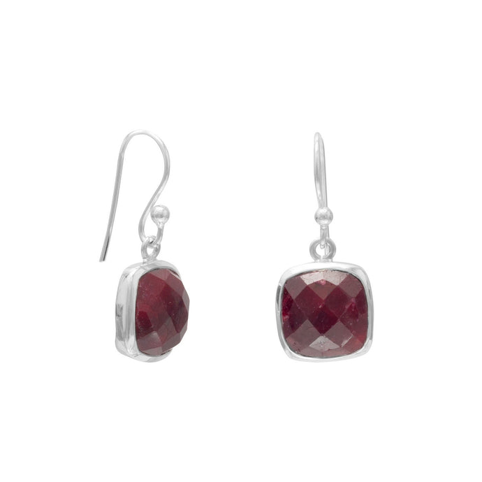 Square Faceted Corundum Earrings - SoMag2