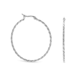 Thin Twist Hoop Earrings - SoMag2