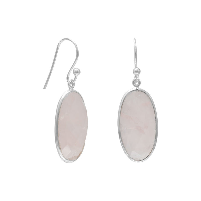 Rose Quartz French Wire Earrings - SoMag2