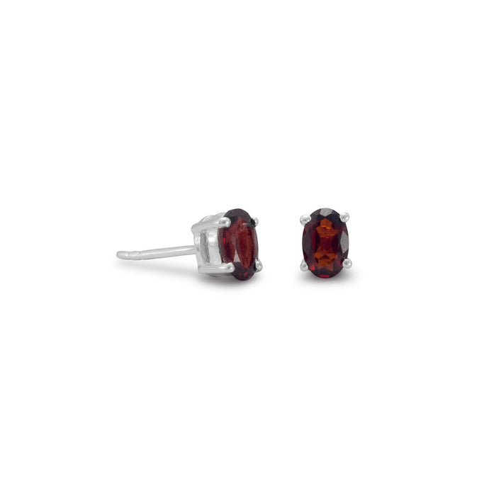 Oval Garnet Earrings - SoMag2