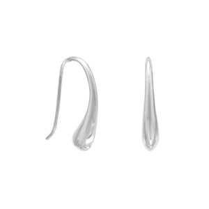 Curved Pear Shape Wire Earrings - SoMag2