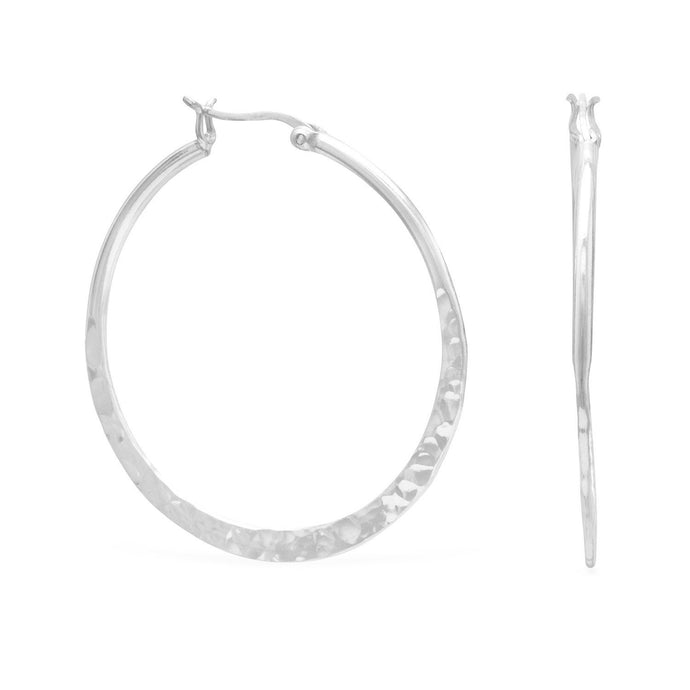 Large Hammered Hoop Earrings - SoMag2