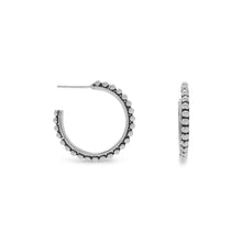 Load image into Gallery viewer, Oxidized Bead 3/4 Hoops - SoMag2