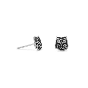 Oxidized Owl Earrings - SoMag2