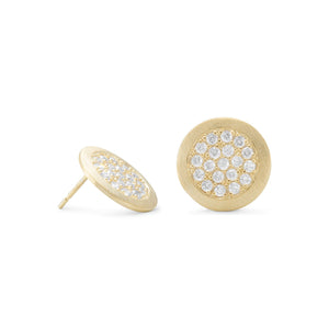Pave CZ Post Earrings - SoMag2