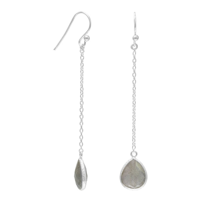 Labradorite Chain Drop Earrings - SoMag2