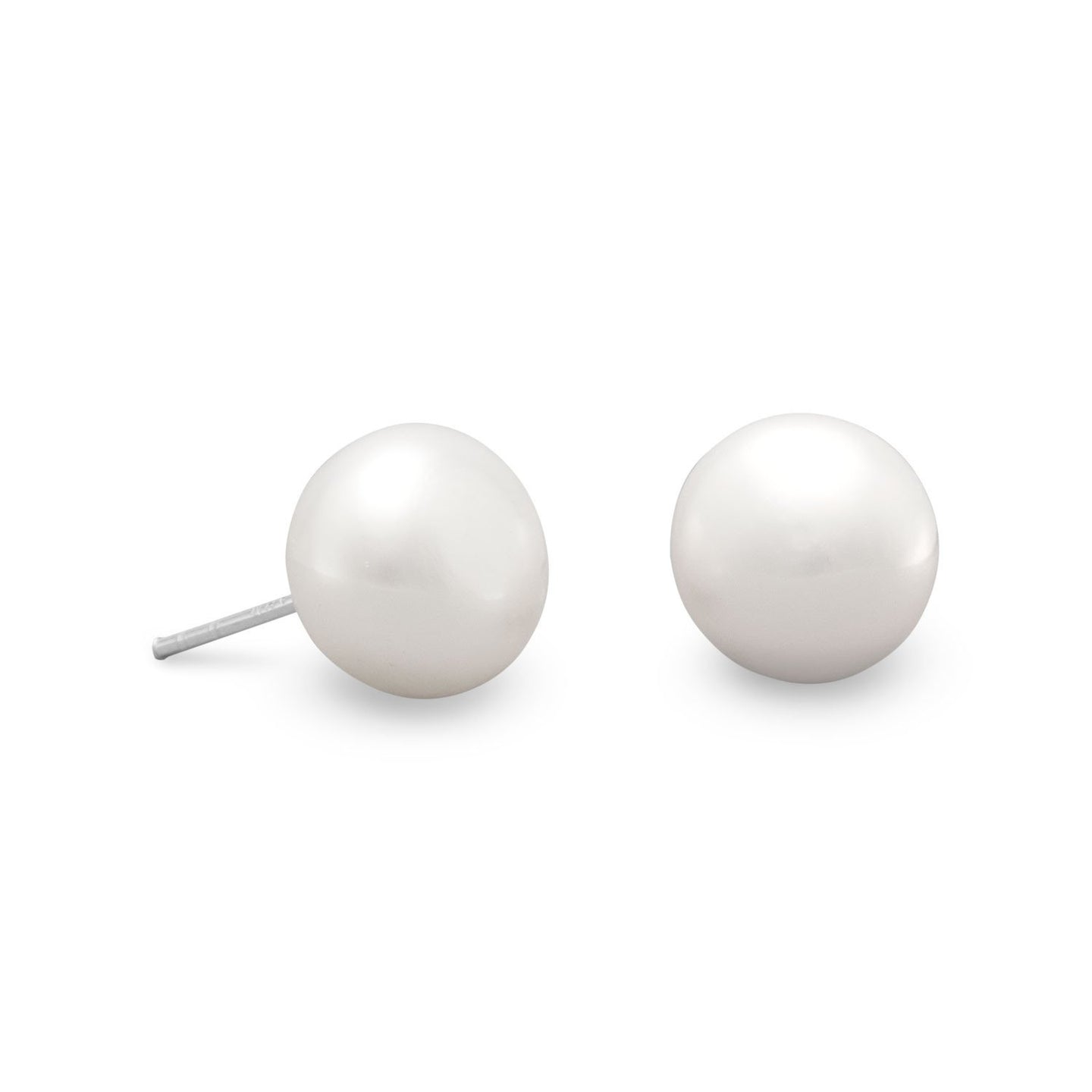 Cultured Freshwater Button Pearl Studs - SoMag2