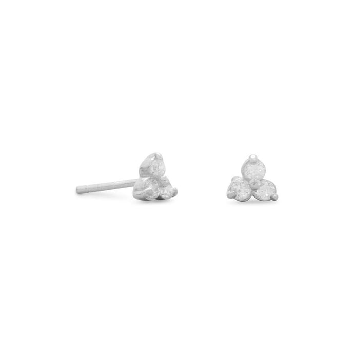 Tri Shape CZ Stud Earrings - SoMag2