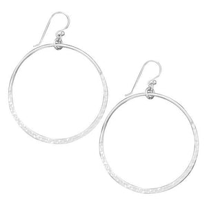 Hammered Open Circle Earrings - SoMag2
