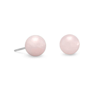 Rose Quartz Stud Earrings - SoMag2