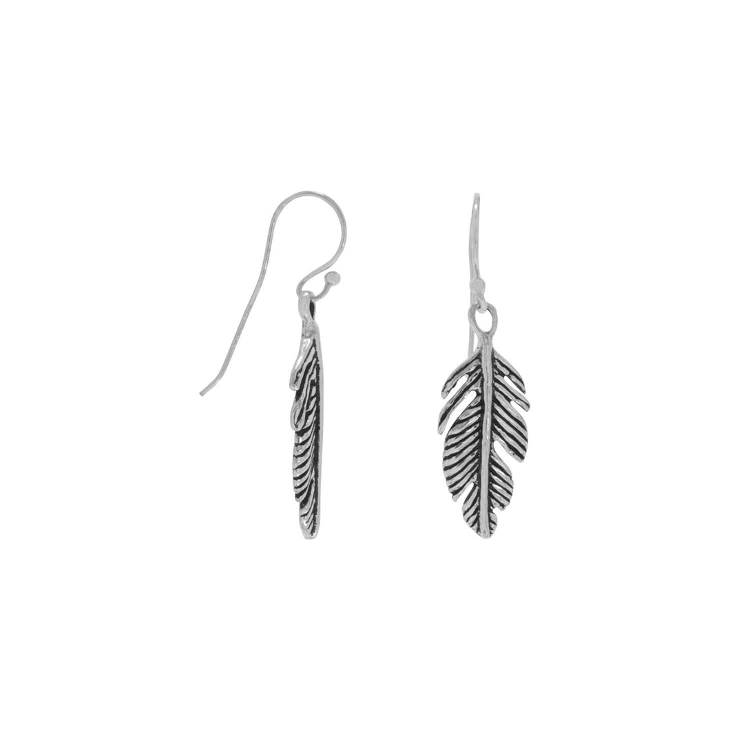 Oxidized Pinna Feather Earrings - SoMag2