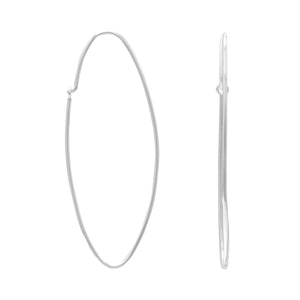Thin Oval Wire Hoops - SoMag2