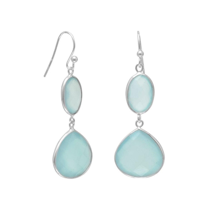 Sea Green Chalcedony Drop Earrings - SoMag2