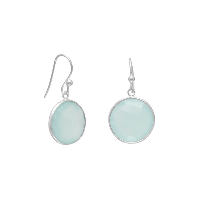 Faceted Sea Green Chalcedony Earrings - SoMag2