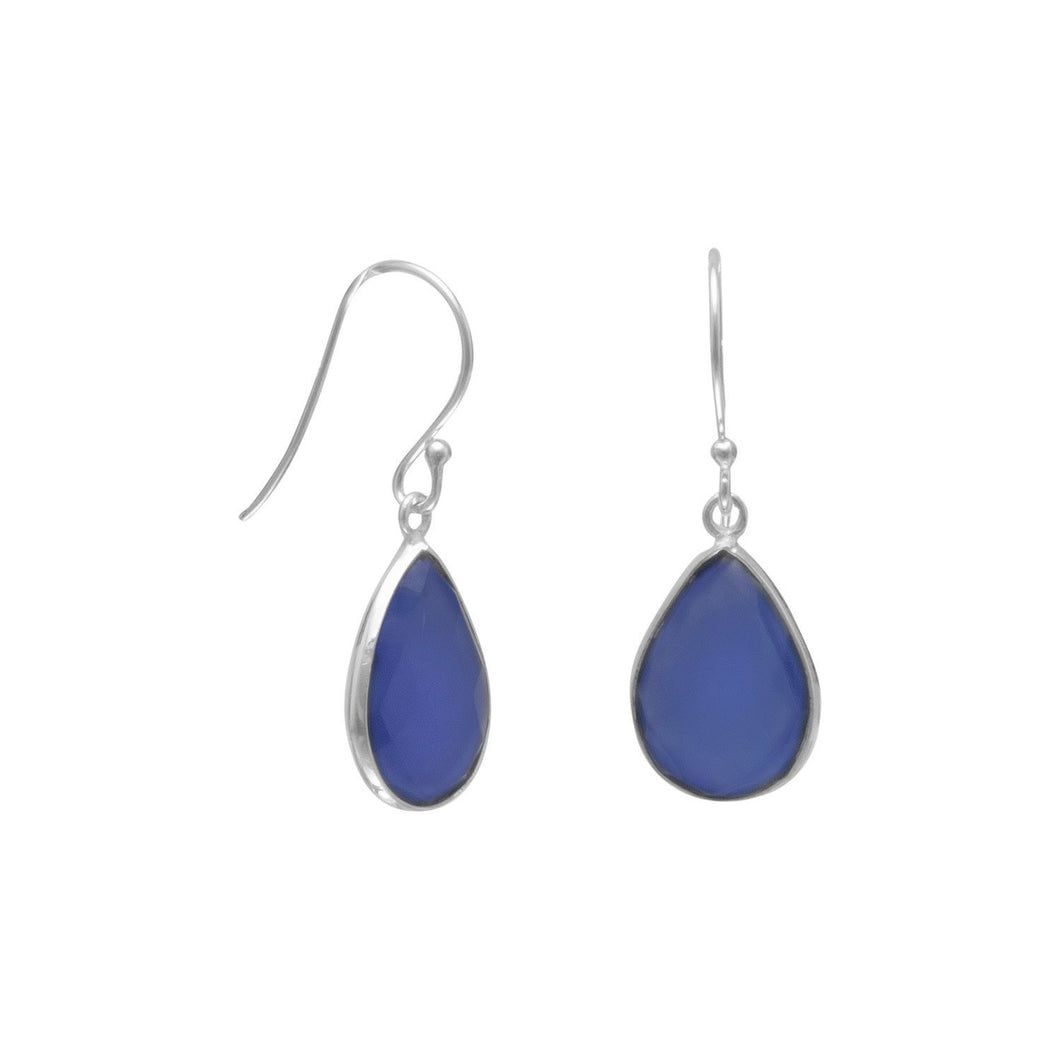 Blue Chalcedony French Wire Earrings - SoMag2