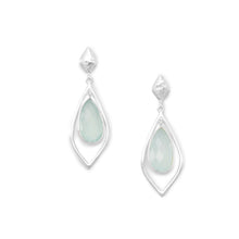 Load image into Gallery viewer, Faceted Green Chalcedony Drop Earrings - SoMag2