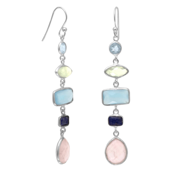 Gorgeous Multistone Long Drop Earrings - SoMag2