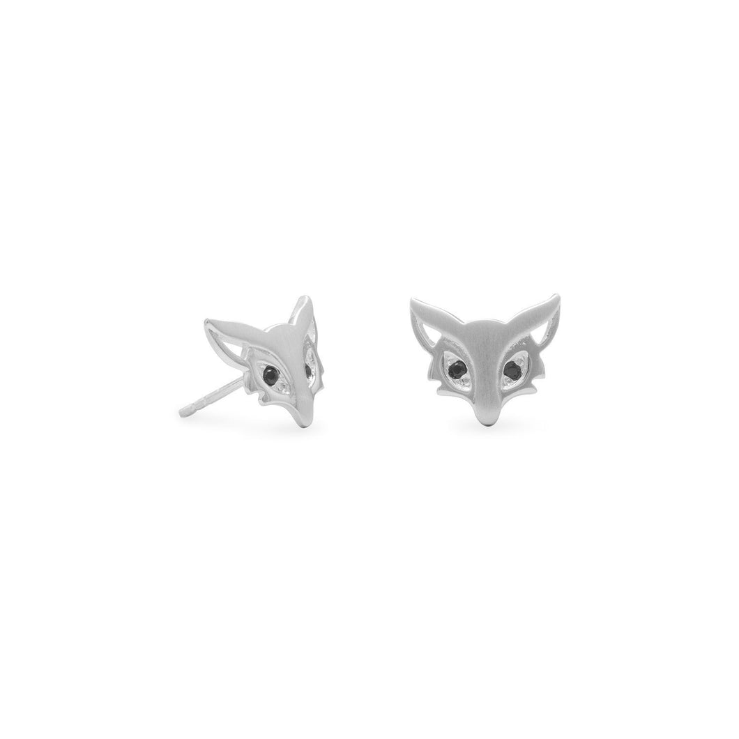 Cute Satin Finish Fox Stud Earrings - SoMag2