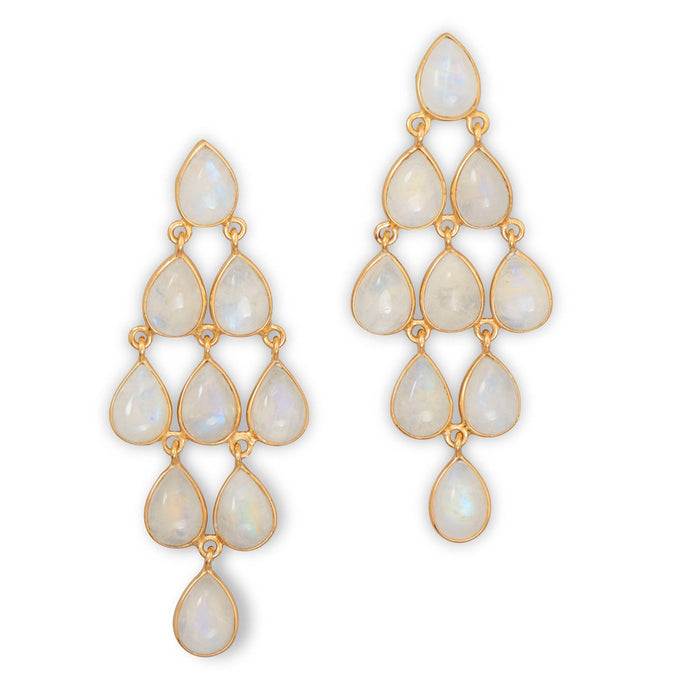 Rainbow Moonstone Chandelier Earrings - SoMag2