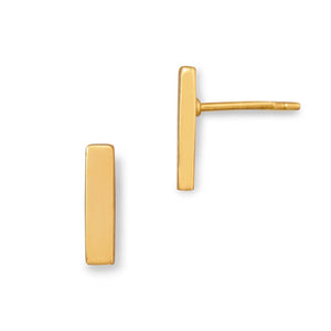 Gold Plated Bar Stud Earrings - SoMag2