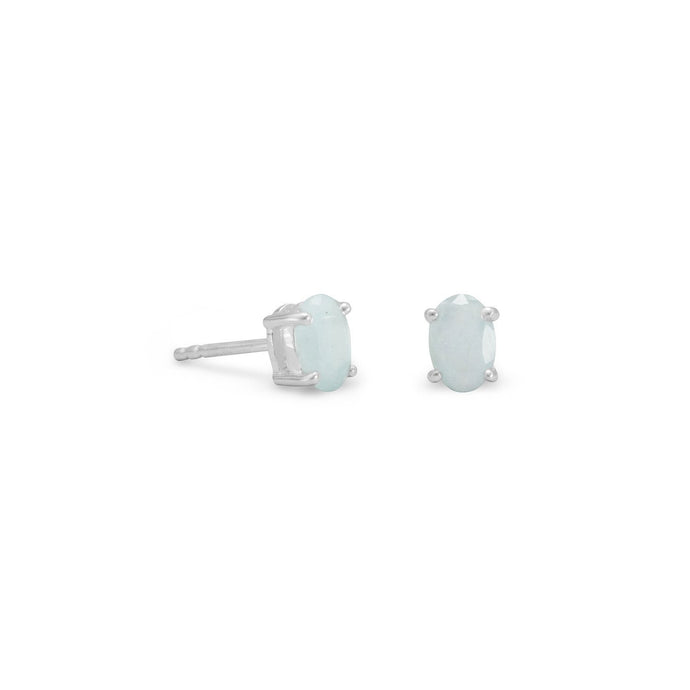 Faceted Oval Aquamarine Earrings - SoMag2