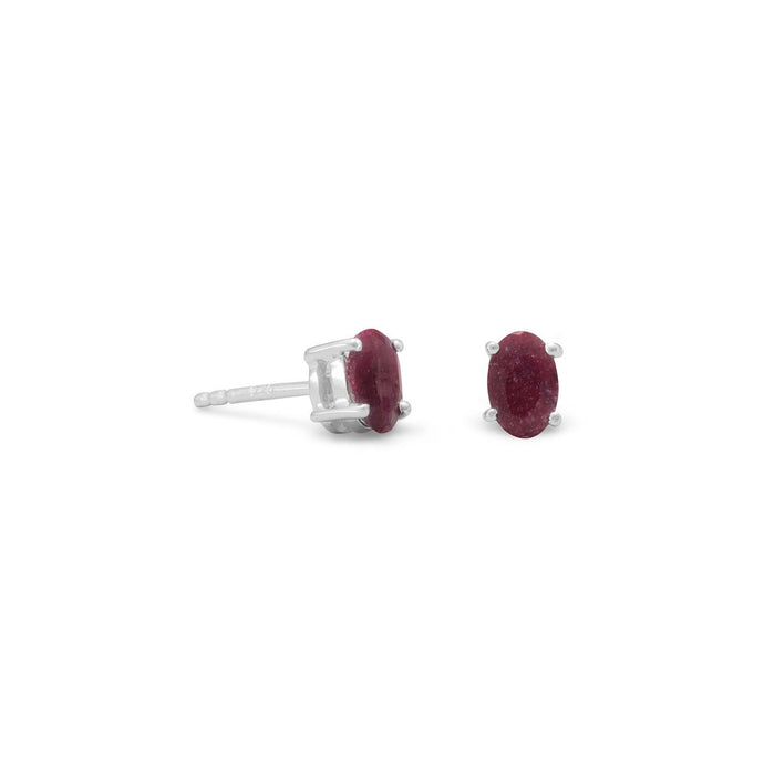 Faceted Oval Corundum Earrings - SoMag2