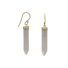 Load image into Gallery viewer, Spike Pencil Cut Gray Moonstone Earrings - SoMag2