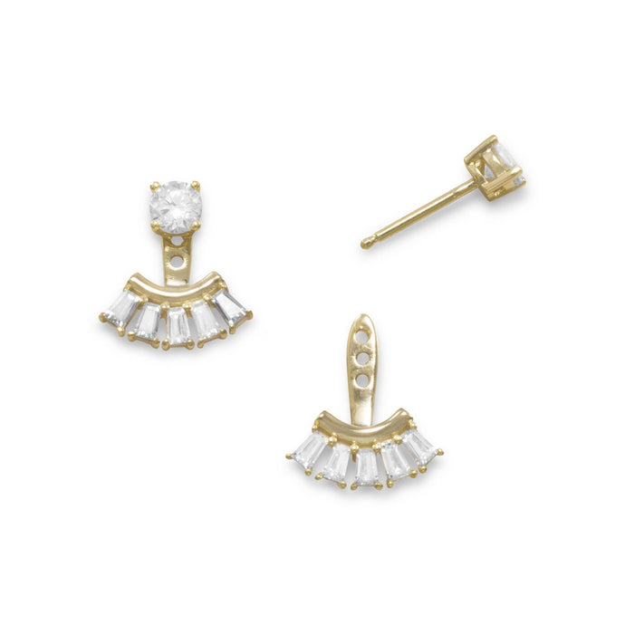 Multishape CZ Front Back Earrings - SoMag2