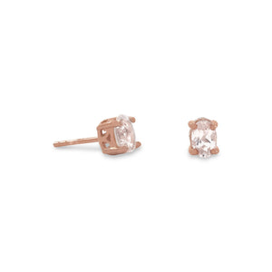 Rose Gold Plated Morganite Earrings - SoMag2