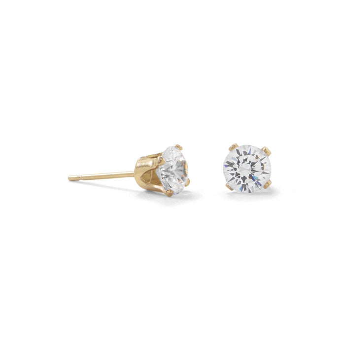 Gold Filled CZ Stud Earrings Medium - SoMag2