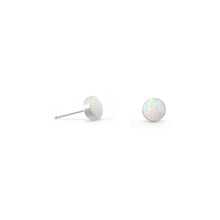 Load image into Gallery viewer, Synthetic White Opal Button Studs - SoMag2