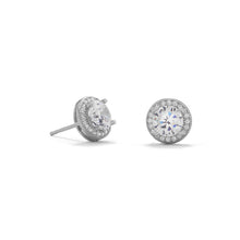 Load image into Gallery viewer, Rhodium Plated Elegant 6.5mm CZ Studs - SoMag2