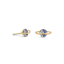 Load image into Gallery viewer, Mini Cubic Zircon Planet Studs - SoMag2