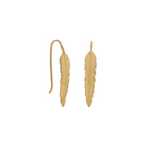 Load image into Gallery viewer, Gold Plate Feather Earrings - SoMag2