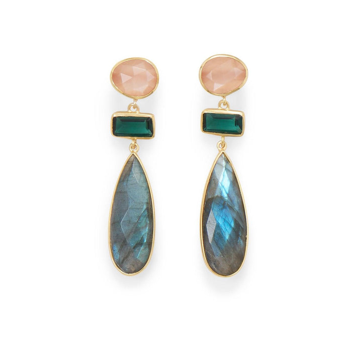 Multi Stone Post Earrings - SoMag2