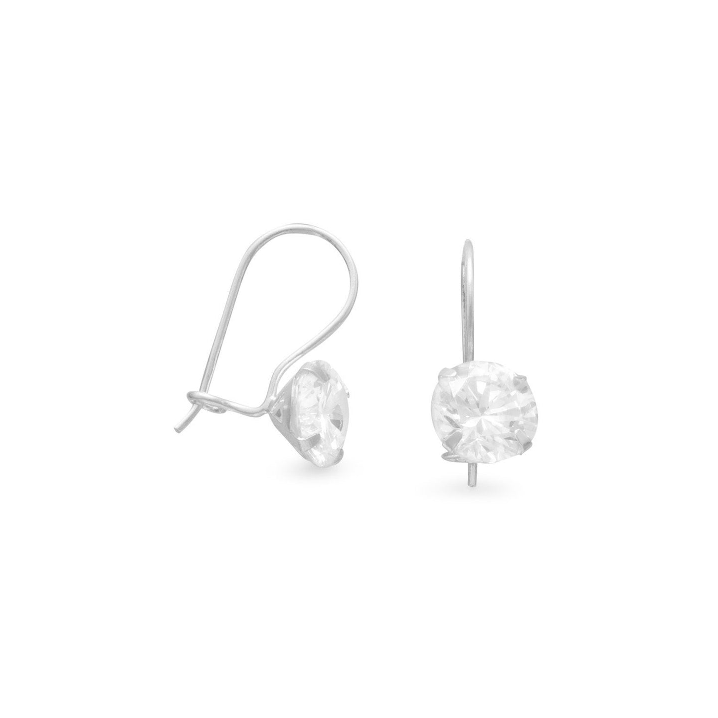 Solitaire CZ Wire Earrings - SoMag2