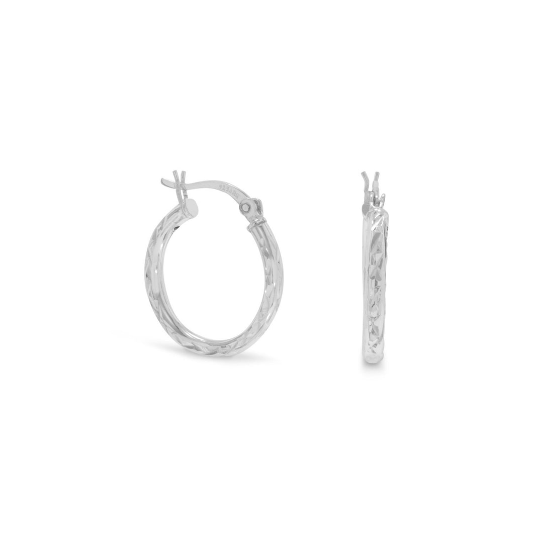 Diamond Cut Hoop Earrings - SoMag2