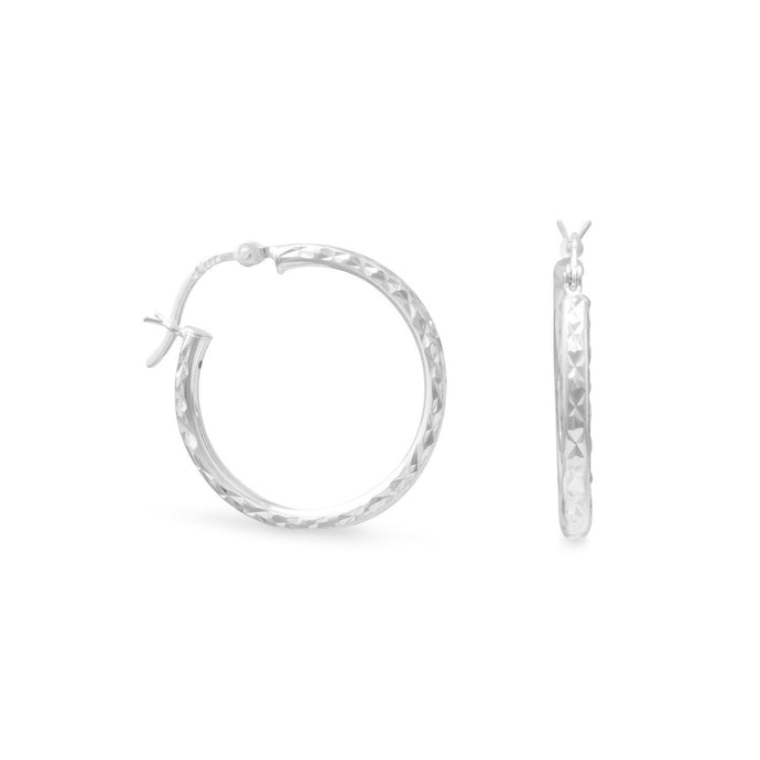 Diamond Cut Hoop Earrings - SoMag2